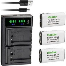 카스타 2개입 배터리 및 LTD2 USB 충전기 교체용 JVC GZ-MG630A GZ-MG630AA GZ-MG630AC GZ-MG630AEK GZ-MG630AU GZ-MG630, 1 Charger + 3 Batteries