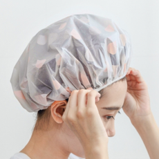 별미상품 물방울 샤워캡 (핑크) 위생용품