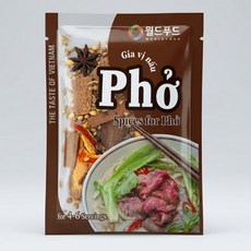 베트남 쌀국수 육수용 포 스파이스 25g 천연 향신료 재료, 4개