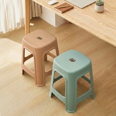 완자마트 튼튼한 플라스틱 스툴 등받이없는 의자 소중대 3color, 타브레터 의자_(중) 브라운
