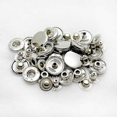 똑딱이 액세서리 압력 똑단추 공예 펀치 바느질 재킷, 1개, 12.5mm633/공구O실버(구리)10세트