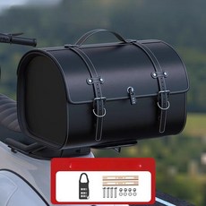 스쿠터 클래식 리어백 베스파 롤백 사이드백 오토바이 가방 가죽 세트 블랙, 심플 백 엣지 없는 가방 블랙