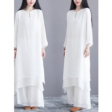 여성 개량한복 한푸세트 중국풍 차복 2피스 루즈핏