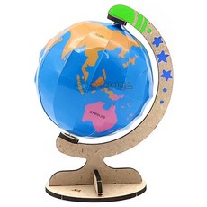 DIY 스타이로폼 지구본 만들기 육지와 바다 표현 자연과학완구 과학상자 사이언스