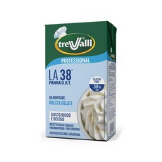트레발리 LA 38 휘핑 크림 무가당 유지방 38% 이탈리아산, 1개, 1L