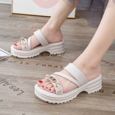 부드러운 미끄럼방지 여름 샌달 슬리퍼 화이트 37mim4+1dhQ