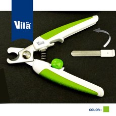 【VILA】貓狗專用 安全寵物指甲剪 附銼刀 貓剪 兔剪 寵物指甲剪 喀嚓 防滑 大狗剪 小狗剪 剪刀 指甲刀, 1個, 抹茶綠