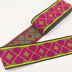 7 미터 50mm 빈티지 민족 자수 레이스 리본 Boho 트림 DIY 의류 가방 액세서리 수 놓은 직물