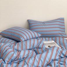 오텔르 어반 스트라이프 고밀도 바이오워싱 베개 커버