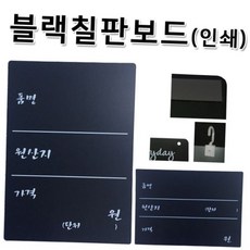 [옵션선택] 자석 부착용 A6 단면 인쇄 블랙 칠판 매장 진열대 가격표 미니 보드, 단일 옵션