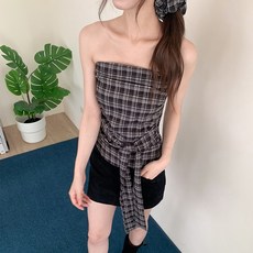 Twenty 平口情人--魅力滿分綁帶平口磨毛上衣 2501233