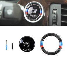 블랙 E90 엔진 시동 버튼 커버 키트 BMW 1 3 5 6 7 8X1 X3 X5 X6 시리즈 E81 E91 E92 E60 E63 E84 E83 E70 E71 E46 E85 E86, E90 E60-Black