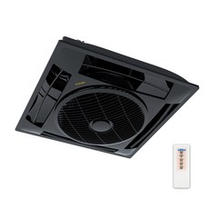 ALASKA 阿拉斯加 吊隱式循環扇 智能遙控 靜音節能 四季通用, 黑色, 黑 SA-359D2遙控