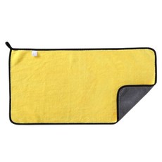 超柔洗車布 超細纖維布 吸水抹布 擦車布, 1個, 黃灰雙色