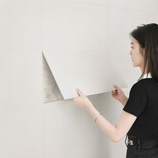 시스슈 무광 접착식 폼블록 시트지 단열 인테리어 소재, 10개, 화이트(30x60cm)