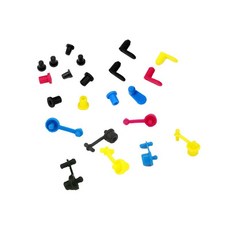 색 잉크 탱크 플러그 컬러 커넥터 프린터 케이스 스토퍼 화이트 실링 고무 링 직통, 화이트 핀 고무 막힘