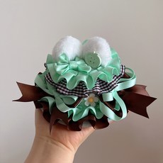 洛麗塔蕾絲蝴蝶結髮飾 森系軟妹頭飾, 淺綠色, 1個