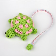 거북이줄자 뜨개질로 만든 자동 줄자 150cm, 12올리브핑크, 1개