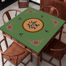 마작판 미끄럼방지 게임카페트 테이블보 소음방지 보드게임판 놀이판 보드게임매트 휴대용, 70x70cm, A타입 그린, 1개