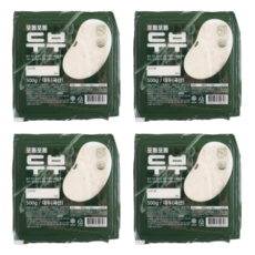 [정담두부집] HACCP 100%국산콩 수제두부 포동포동 손두부, 500g, 4개