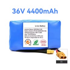 새로운 업그레이드 36V 4400mAh 10s2p 충전지 전기 자체 균형 스쿠터 호버보드 외발자전거에 DS 1Z, 1개