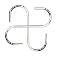 포르페 휘지 않는 튼튼한 S자 고리 후크, 2.8 라인 7cm-bulk 30개, 1세트