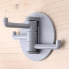 3단 회전 후크 접착식후크걸이 3단후크 원형회전후크, 1개