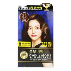 리엔 흑모비책 한방 크림염색제, 4N 짙은 갈색, 1개
