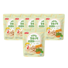 베베스트 칼슘 스틱 유아 쌀과자, 단호박 + 당근 혼합맛, 40g, 6개