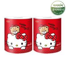헬로키티 3겹 천연펄프 점보롤 3개입, 160m, 2세트