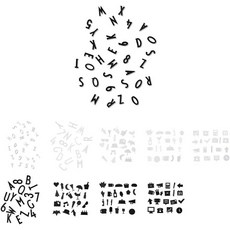 디자인 레터 펠트 보드 & 넘버 132개 메시지 변경 가능한 스타일리시한 엣지 20mm 보드용 심볼 교실 장식공지판홈에 완벽한, LETTERS & NUMBERS, 1_Black Message