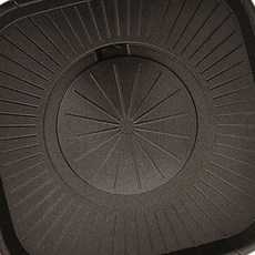 구이팬 그리들 캠핑 고기 불판 사각 코팅 멀티팬 36cm 주방 바베큐 요리, 1개