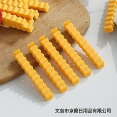 DFMEI 薯條封口機夾零食袋夾子麪包袋防潮保鮮食物奶粉密封冰箱貼, 1個, 單個封口夾【無包裝】:如圖