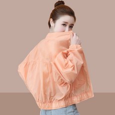 DFMEI 防曬衣女春夏季新款透氣戶外防紫外線防曬服防曬衫薄外套短款, L【建議100-115斤】