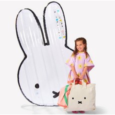 橘荷屋 現貨 荷蘭 Miffy 米菲 米飛 充氣墊 游泳 泳池 海灘 可愛造型 加大加厚, 1個, 白色