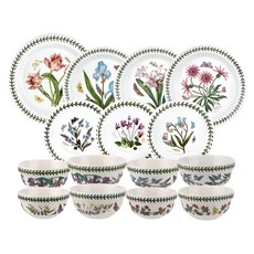 PORTmeIRION 波特玫琳恩 Botanic Garden 4人家庭餐具組 15件, 隨機出貨, 餐具5種, 15個