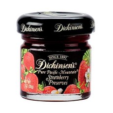 (미국직배) 디킨슨 일회용 퓨어 퍼시픽 마운틴 딸기 프리저브 잼 28g x 72개입 2016g Dickinson's 1 oz. Pure Pacific Mountain Strawbe, 1개, 2.016kg