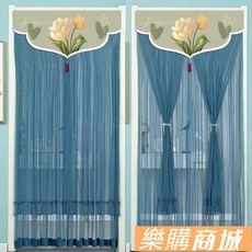 上新優惠 夏季防蚊紗簾家用免打孔夏天門簾子防蚊臥室廚房隔斷裝飾掛簾 樂購, 秋香白紗