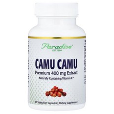 Paradise Herbs Camu Camu Extract 400 mg 60 Vegetarian Capsules, 1개