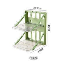 DFMEI 家用掛壁式多層鞋架免安裝可摺疊鞋櫃廚房衛生間多功能收納置物架, 1個, 如圖
