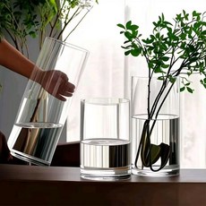 아크릴 꽃병 원통형 투명 압출 큰 깨지지 않는 웨딩, 지름 15 높이 40cm