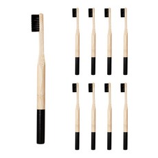 아리아즈 컬러 대나무 칫솔, 검정 (9개입)