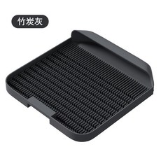 貓砂墊 雙層防漏貓沙墊 寵物貓砂盆墊子 貓用品, 37*37*8CM（贈清潔刷）,灰白色, 1個