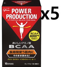 파워 프로덕션 아미노산 BCAA 하이포토닉 장시간 근육 사용을 위해 10스틱 x5박스