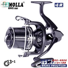 SAMOLLA 遠投紡車輪 雙導桿緩降系統 27kg 碳纖維剎車片, 7000