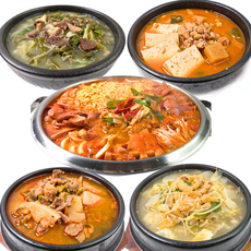 남선생홈푸드 국 찌개 밀키트 5인세트 부대찌개 소고기국밥 우거지국 황태해장국 청국장