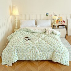 부드러운 따뜻한 밀크플리스 & 양털플리스 프린팅 양면 이불, 자스민 코끼리