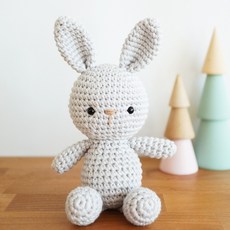 [JW손뜨개] 코바늘 토끼 인형 초보 만들기 패키지+동영상, 회색