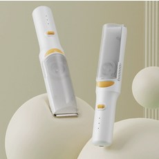 嬰兒理髮器超靜音寶寶兒童專用電推剪低噪音自動吸發碎髮剃頭髮, 白色:如圖