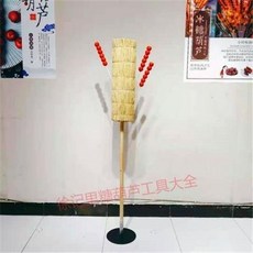 老街口 冰糖葫蘆稻草把老式靶子肩抗復古架子 家用商用便攜移動擺地攤年會, 稻草款20厘米粗+底座, 1個